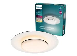 8720169195196 - Led Deckenleuchte Garnet in Weiß und Schwarz 30W 3100lm - white - Philips