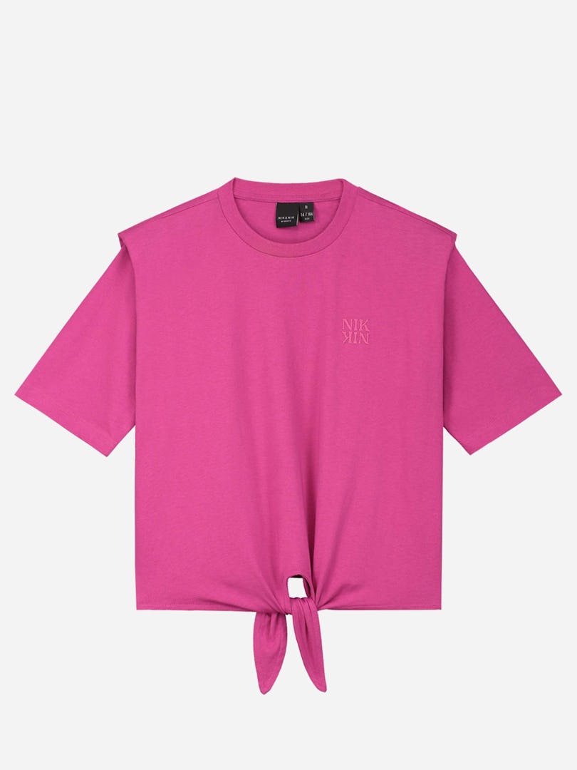 8720175595256 - T-Shirt mit gepolsterter Schulterpartie - Größe 16 170 175 - Helles Fuchsia