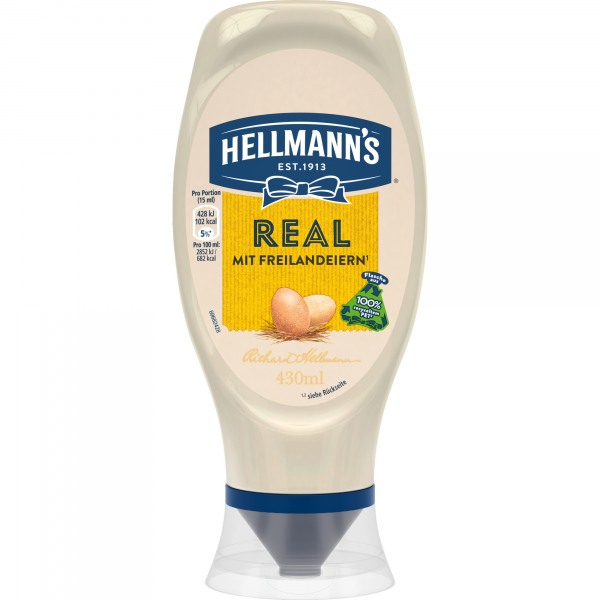 8720182580160 - Hellmanns Real Mayonnaise 633336 430ml 8720182580160 Unilever Deutschland GmbH Home and Personal Car