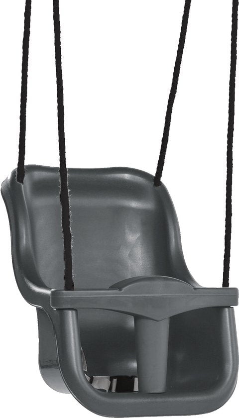 8720187725481 - Babyschaukel Luxe Premium Anthrazit mit BR-Seilen Schwarz