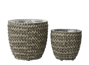 8720194424032 - Übertopf ERIC (DH 37x37 cm) DH 37x37 cm grau Blumentopf Blumenkübel Pflanzenkübel