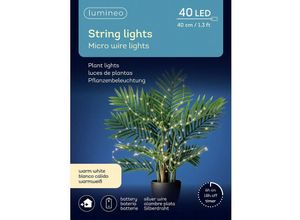 8720194634974 - Batterie Micro led Lichterkette 40 cm 40 Lichter warmweiß Outdoor - Lumineo