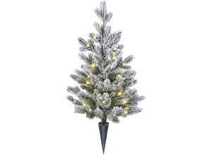 8720194655214 - Iperbriko - Tragbarer verschneiter Weihnachtsbaum mit Micro-LED-Lichtern h 60 x ø 36 cm