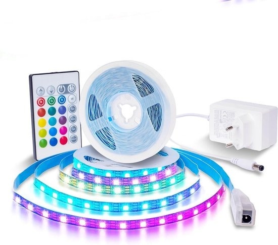 8720195250159 - LED-Streifen - 5 Meter - 16 Farben - 4 Modi - Mit Controller