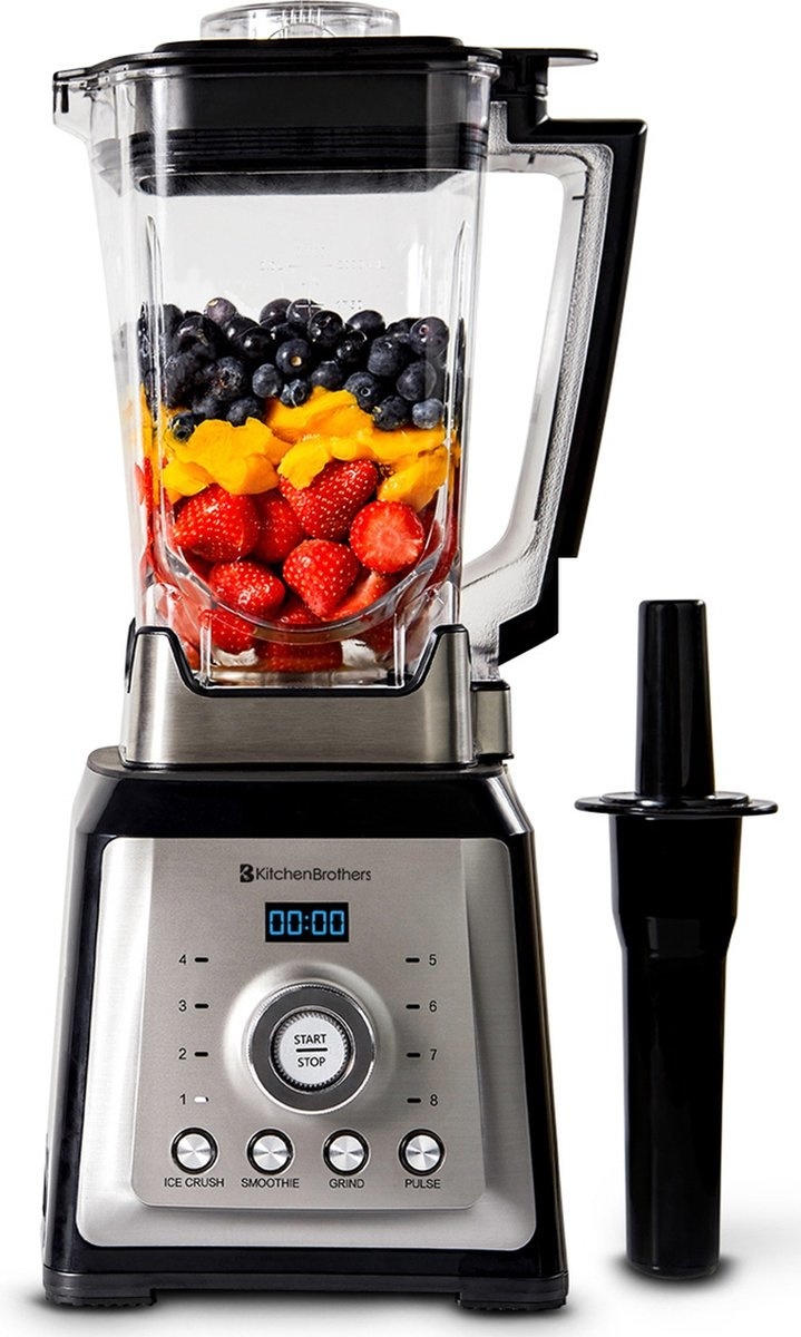 8720195250241 - Power Blender - 2000W - 2L - Smoothie Maker - Eiscrusher - 8 Stufen - 4 Geschwindigkeiten - Edelstahl