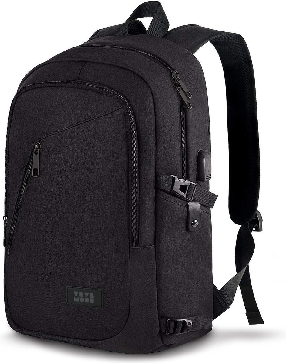 8720195250555 - Rucksack - 25L - 156 Zoll - Laptop-Rucksack - Schultasche - Unisex - Spritzwassergeschützt - Lebenslange Garantie - Schwarz