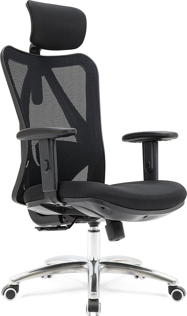 8720195250784 - Ergonomischer Bürostuhl - Schreibtischstuhl - Verstellbar - Erwachsene - Schwarz