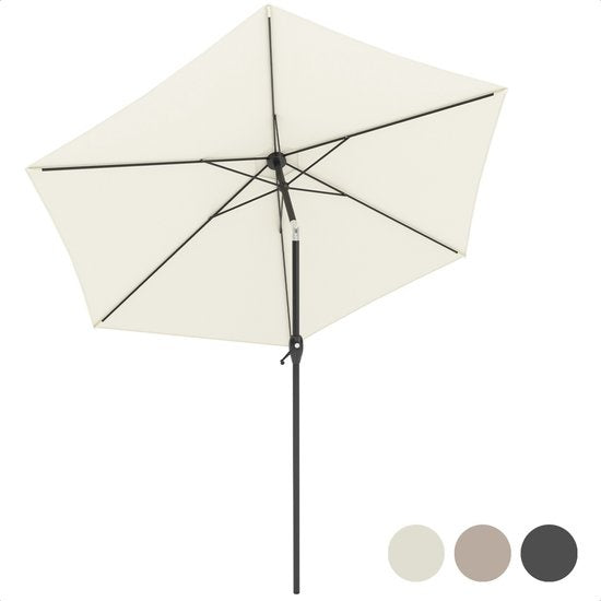 8720195251446 - Sonnenschirm - Ã˜270 cm - 30Â° neigbar - wasserdicht - mit Bezug - Creme