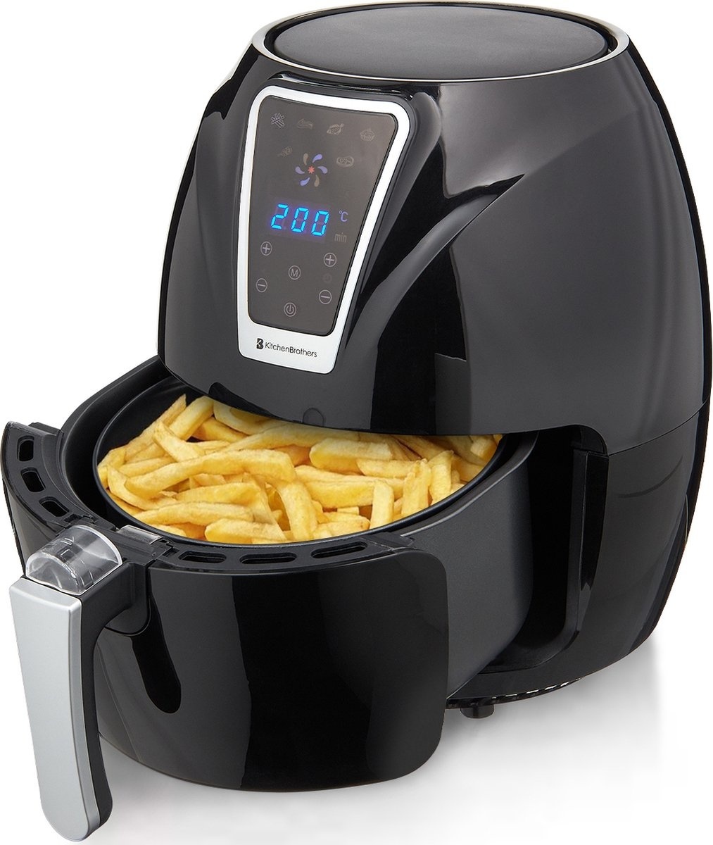 8720195252061 - Heißluftfritteuse - Airfryer - Friteuse ohne Fett - 1300W - 35L - Schwarz