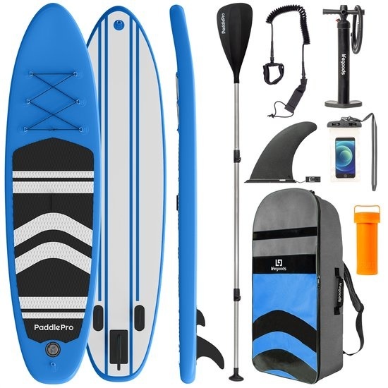 8720195252665 - SUP Board - Aufblasbares Paddle Board - Komplettset - Max 135KG - 320x81cm - Blau