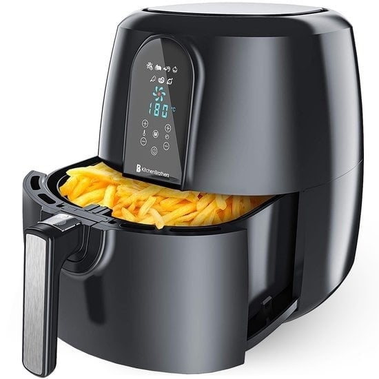 8720195254195 - Airfryer XXL - Heißluftfritteuse XL - 1890W - 72L - Kochbuch - Schwarz