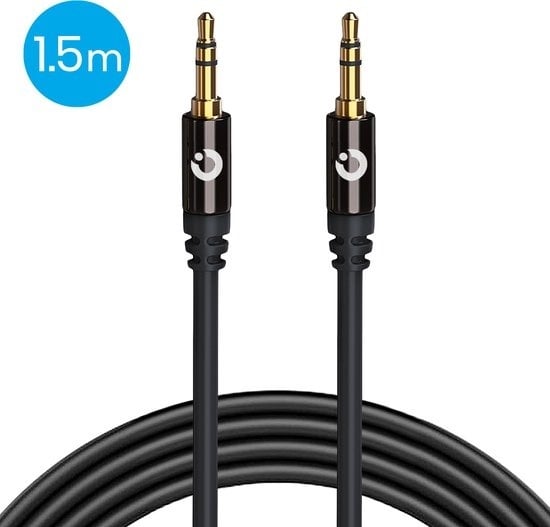 8720195254522 - AUX-Kabel - Audiokabel 15 m - 35 mm - Stecker auf Stecker - Schwarz