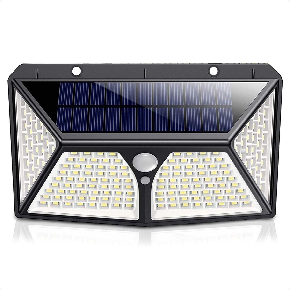 8720195255437 - Solar Außenleuchte mit Bewegungssensor - Wandleuchte mit Sensor - Solar - 180 LEDs - IP65 - Schwarz