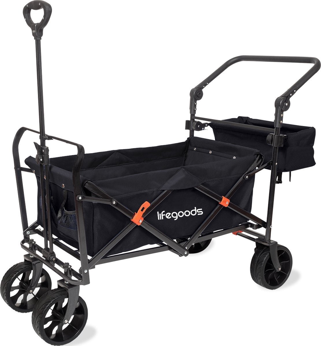 8720195256830 - Wagon - faltbar - bis zu 120KG - 90L - waschbares Polyester - 120x80cm - Schwarz