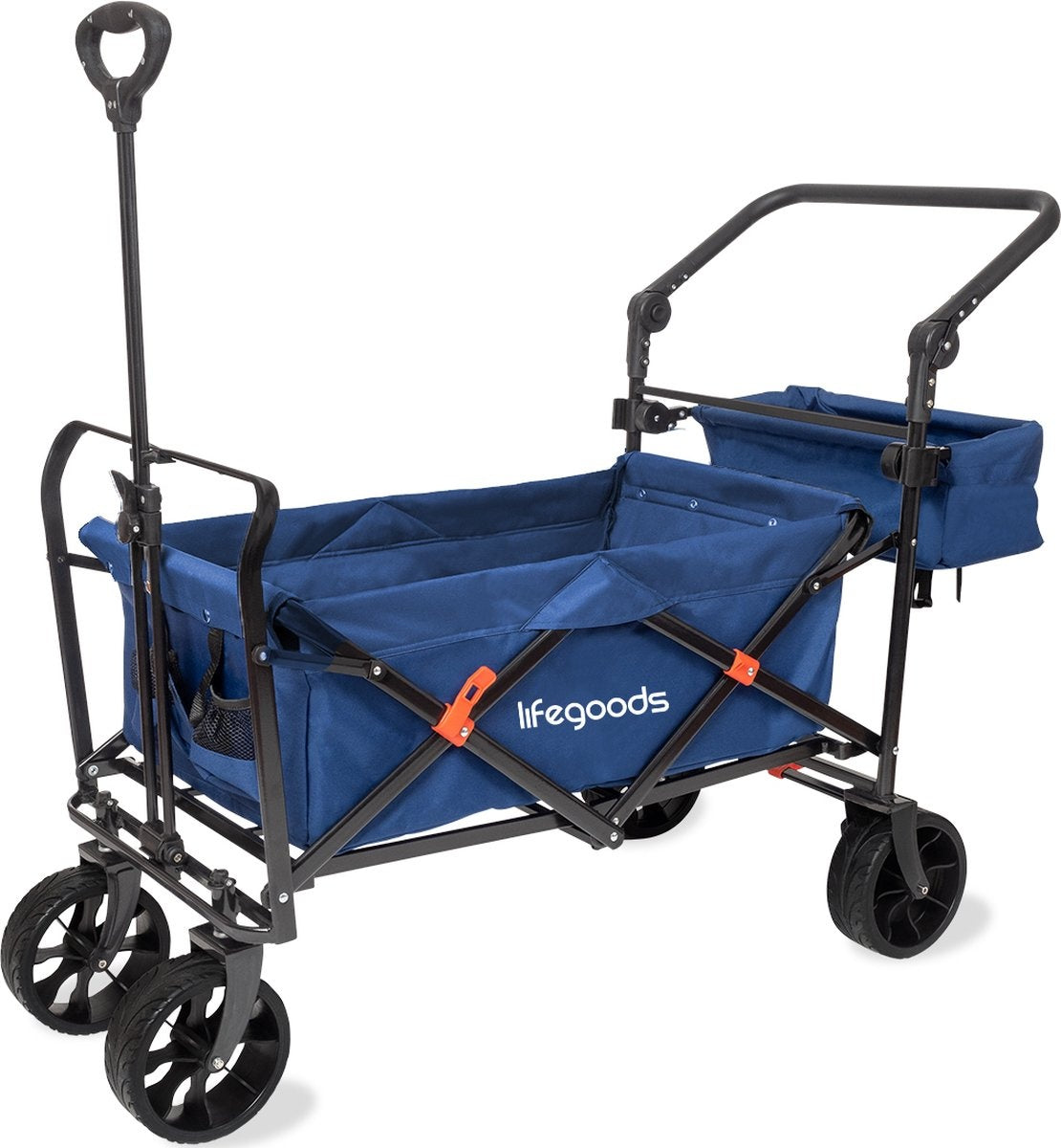 8720195256847 - Wagon - faltbar - bis zu 120KG - 90L - waschbares Polyester - 120x80cm - Blau