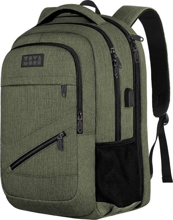 8720195257653 - Rucksack - 28L - 156 Zoll - Laptop-Rucksack - Schultasche - Unisex - Spritzwassergeschützt - Lebenslange Garantie - Grün