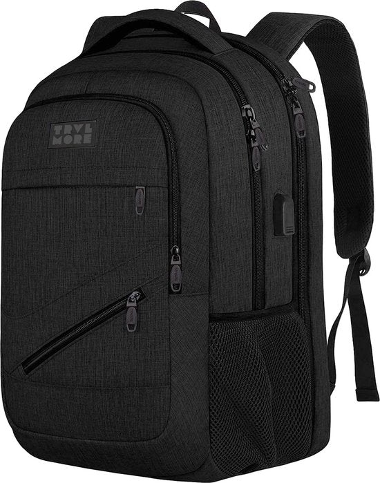 8720195257660 - Rucksack - 36L - 17-Zoll - Laptop-Rucksack - Schultasche - für Männer und Frauen - spritzwassergeschützt - lebenslange Garantie - Schwarz