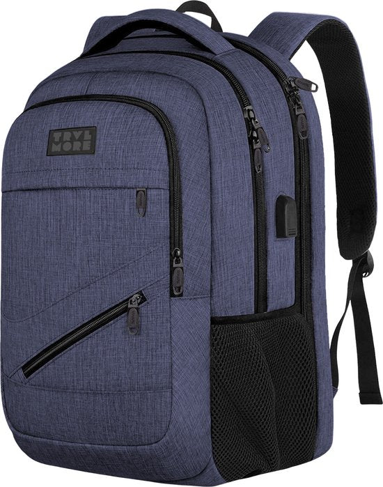 8720195257684 - Rucksack - 36L - 17-Zoll - Laptop-Rucksack - Schultasche - Männer und Frauen - Laptop-Tasche - Spritzwassergeschützt - Lebenslange Garantie - Blau