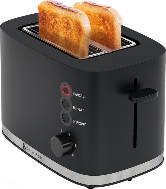 8720195258384 - Toaster - Toaster - 6 Heizstufen - 2 extra breite Schlitze - 870W - Schwarz