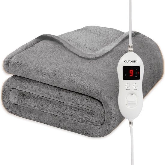 8720195258803 - Electric Blanket - Wärmedecke - 9 Wärmestufen - 1 Person - 160x120cm - Grau