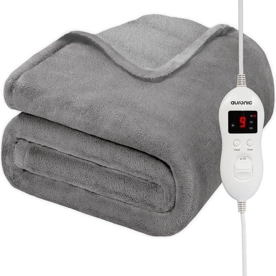 8720195258841 - Electric Blanket - Wärmedecke - 9 Wärmestufen - 2 Personen - 200x150 - Grau