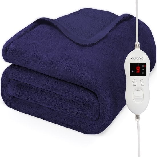 8720195258858 - Electric Blanket - Wärmedecke - 9 Wärmestufen - 2 Personen - 200x150 - Blau