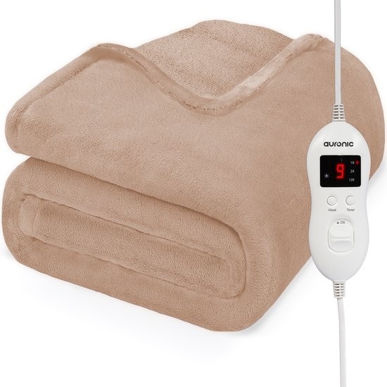 8720195258865 - Electric Blanket - Wärmedecke - 9 Wärmestufen - 2 Personen - 200x150 - Hellbraun