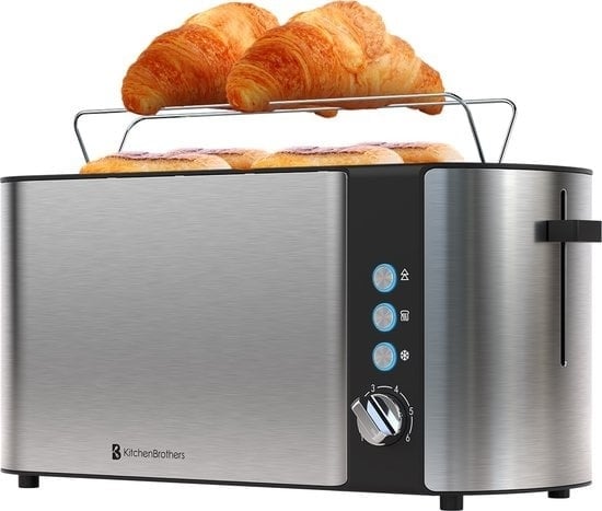 8720195259022 - Toaster - Toaster - 6 Heizstufen - 2 extra lange Schlitze - 1520W - Edelstahl Schwarz