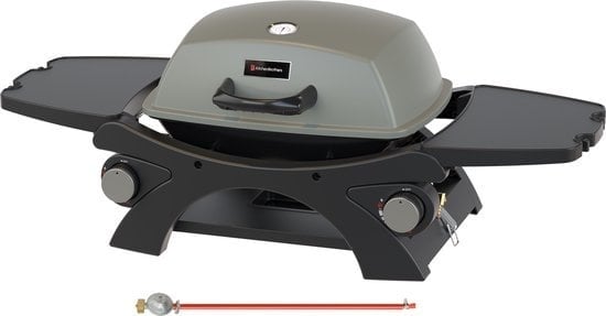 8720195259756 - Gas BBQ - Table Top Barbecue - Tischgrill - Antihaftbeschichtung - 37x48 cm Grillfläche - Schwarz