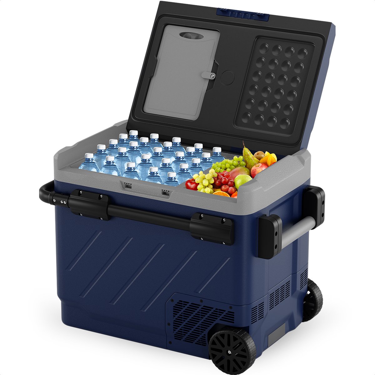 8720195259855 - Compressor Cool Box mit Rädern - Elektrisch - Gefrieren und Kühlen - 58L - 692 x 453 x 58 cm - Blau