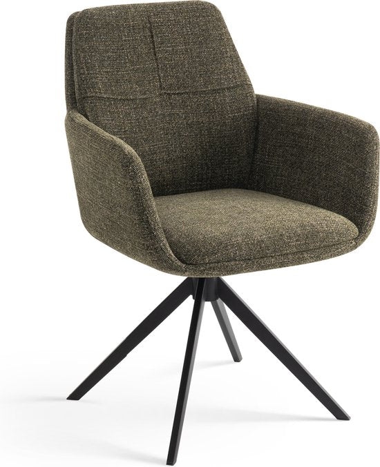 8720214909945 - Esszimmer-Drehstuhl Milou mit Armlehne Grün