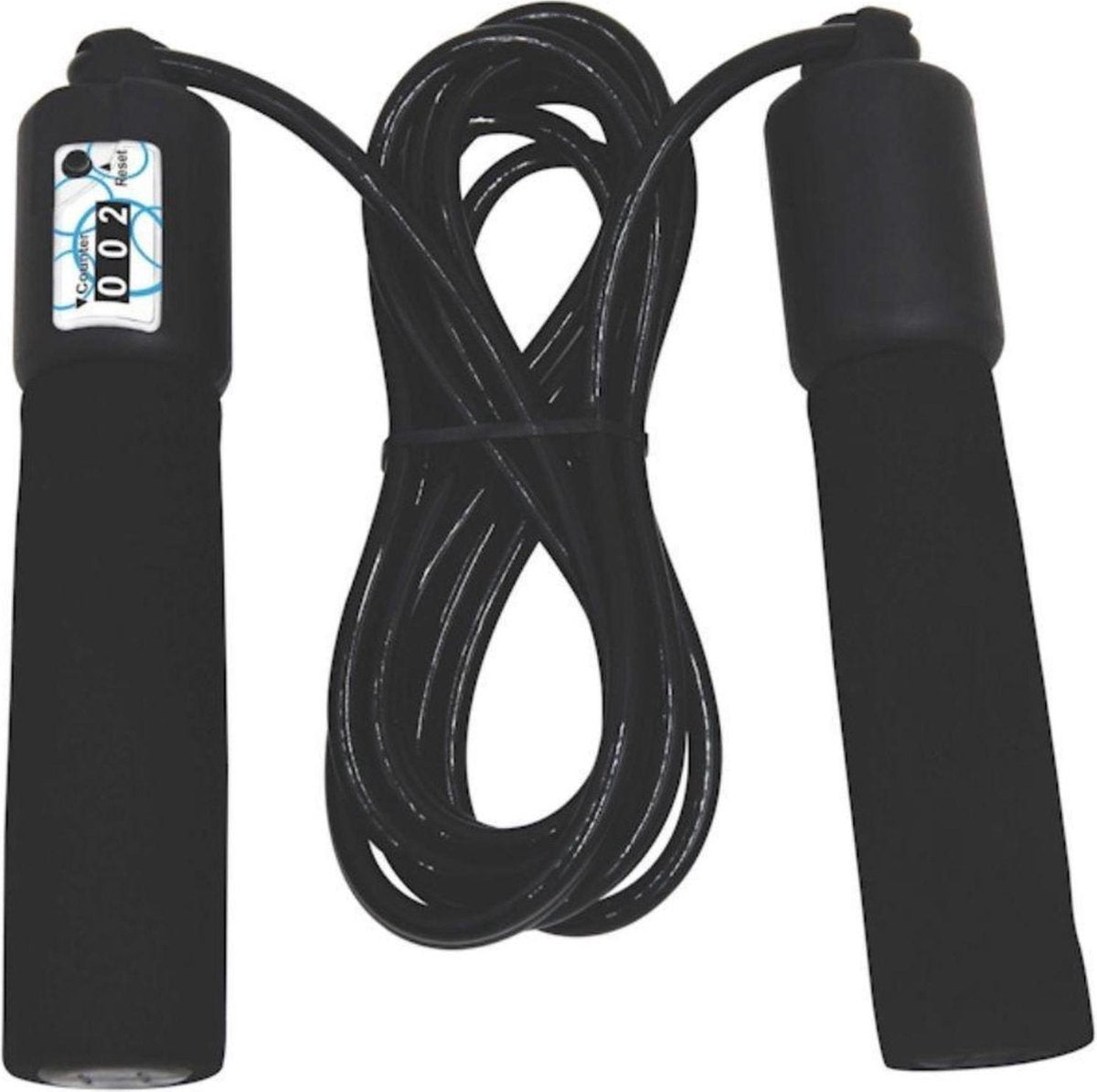 8720246580280 - XQ Professional Springseil mit Zähler - Beschwert - Verstellbar - Kugellager - Sportartikel - Fitness Crossfit Boxen etc - Speedrope - Schwarz