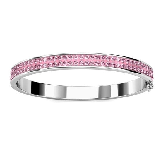 8720246681284 - Kids Pink Girls Armband mit Kalpa Camaka Kristallen - Silber - 18K Weißgold plattiert - als Geschenk gewickelt