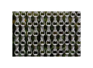 8720254114729 - Türvorhang aus Aluminium mattsilber Alusax 8 90 x 210 cm