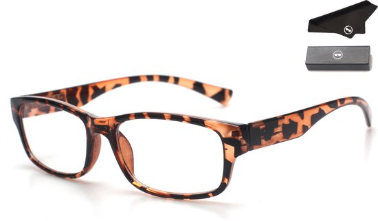 8720254311807 - Computerbrille - Blaulichtbrille ohne Stärke - Blaulichtbrille - Displaybrille - Unisex - Leopard - Design