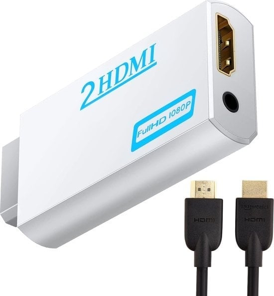 8720254571232 - Garpex® Wii Connection to HDMI adapter - Exklusiv geeignet für Nintendo Wii + Inklusive 15m HDMI Kabel - Full HD 1080p - Audio-Video-Konverter geeignet für Wii