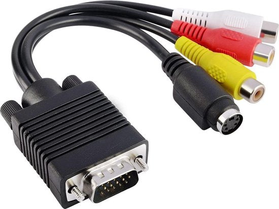 8720254571867 - VGA zu S-Video AV RCA TV Konverter Kabel Adapter mit Audiokabel