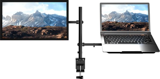 8720254660240 - Monitorarm für 2 Bildschirme (32 Zoll) - Laptop-Arm - Laptop-Halterung - Monitorhalterung - Standard