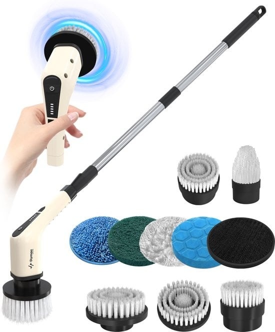 8720254778112 - SpinnyScrub Electric Spin Scrubber - Elektrische Reinigungsbürste - Schrubber - Elektrische Bürste - Ausziehbar