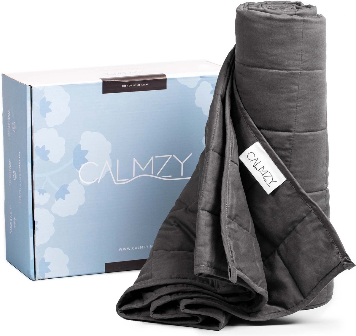 8720254941028 - Calmzy 20 Gewichtsdecke 6 KG - 150 x 200 cm - Dunkelgrau