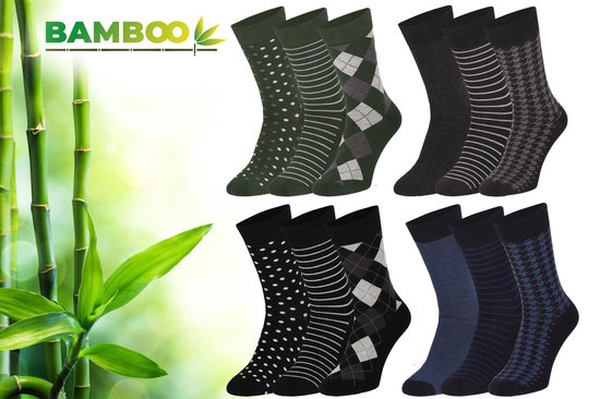 8720254980775 - - Bambus Socken Damen - 12 Paar - Mode - Lange Socken - Strümpfe Damen Socken - Anti Schweiß - Langlebig