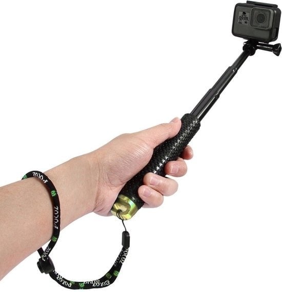 8720254992983 - Garpex® Universal Selfie Stick XL - Ausziehbar bis zu 95cm - Geeignet für verschiedene Action-Kameras - Universal - Wasserdicht - Grün