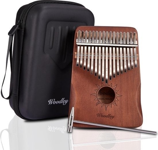 8720256041115 - Kalimba-Set - 17 Töne - Daumenklavier - Musikinstrument - Mahagoni - Inklusive wasserdichtem Aufbewahrungskoffer