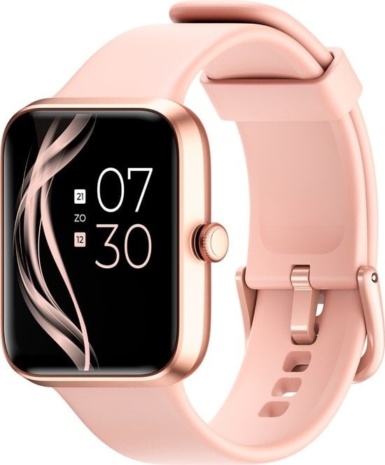 8720256041566 - Lunis Smartwatch Damen & Herren Rose Gold   Pink - Apple & Android - Touchscreen