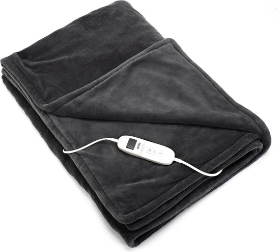 8720256690122 - Heizdecke 160x120 cm - Wärmedecke 160Watt - Wickeldecke automatische Abschaltung - Überhitzungsschutz - 9 Stufen - Dunkelgrau - Energieeffizient 8720256690122 - Heizdecke 160x120 cm - Wärmedecke 160Watt - Wickeldecke automatische Abschaltung - Überhitzungsschutz - 9 Stufen - Dunkelgrau - Energieeffizient