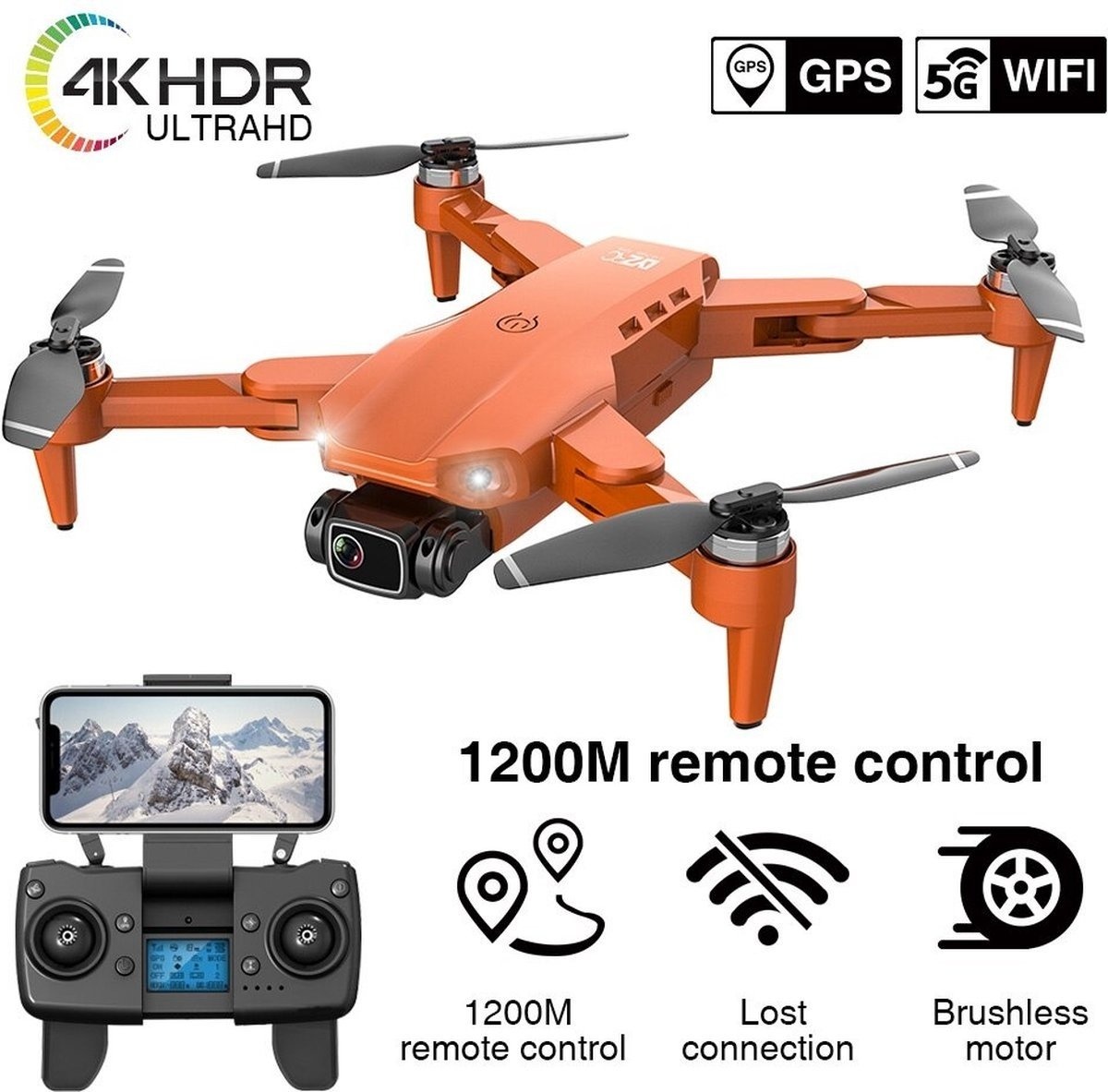 8720256794226 - PuroTech L900 PRO Smart Drone mit 4K UHD Kamera - Drohne mit Kamera für Outdoor Indoor - 4K Full HD Dual Kamera - 50x Zoom - 5G Wifi - 56 Minuten Flugzeit - Foto - Video - Quadcopter - INKLUSIVE Tragetasche