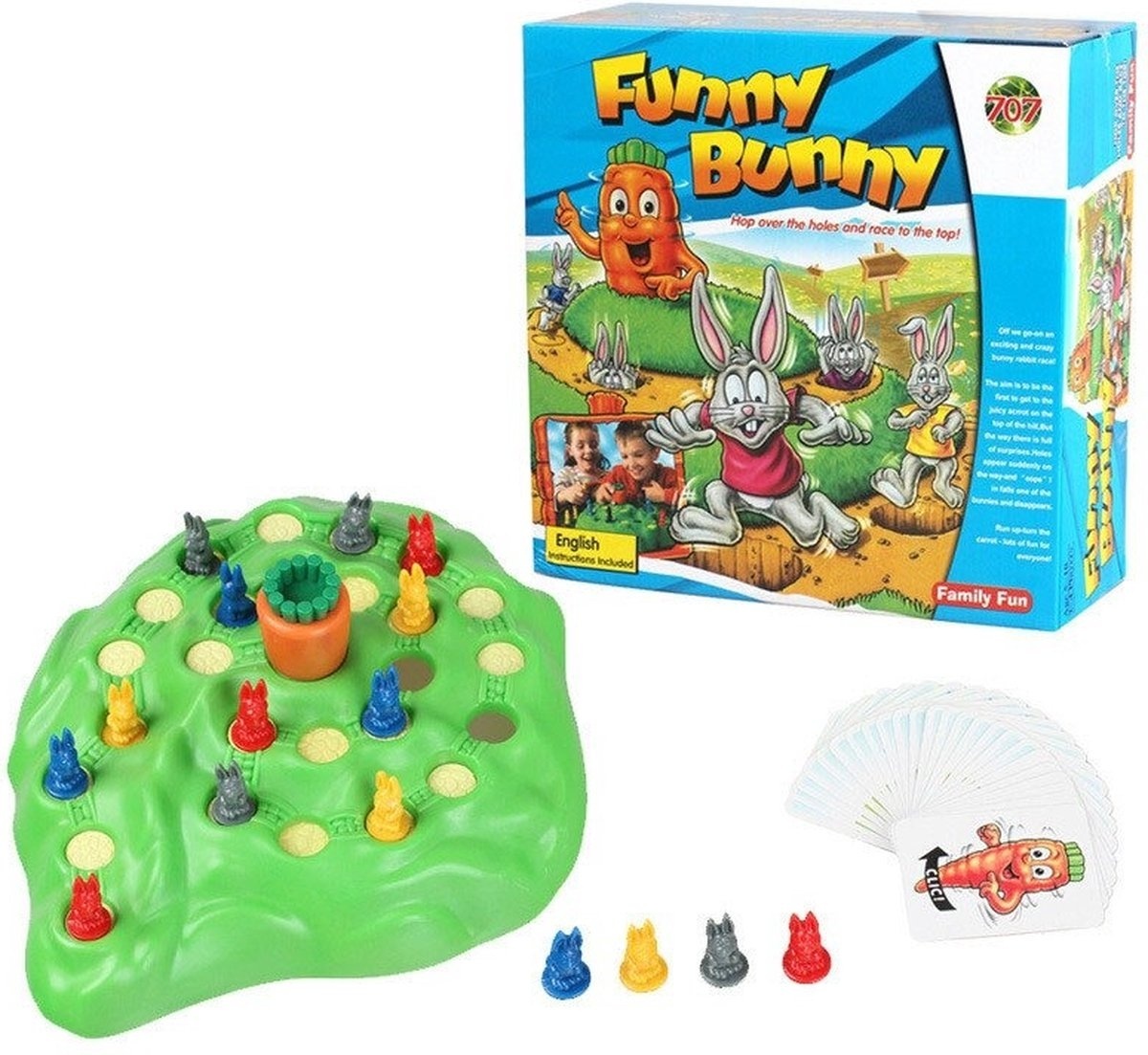 8720256794691 - HaveFun Rabbit Race - Kinderspiel - Geschenk Kinder - Actionspiel