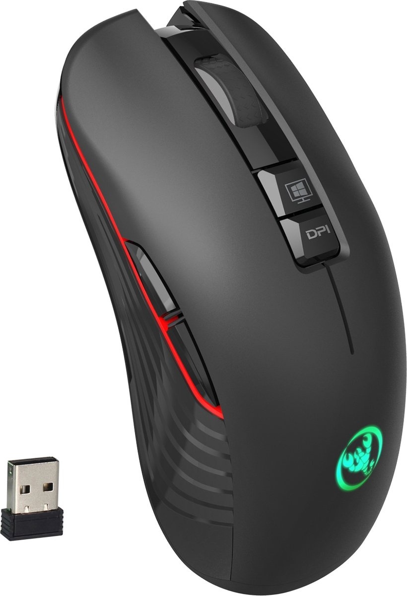 8720256879930 - HXSJ T30 24G USB-C Wireless Gaming Mouse - Wiederaufladbare Maus - Geräuschlose Mäuse - für Macbook   Laptop   PC - Game Mouse