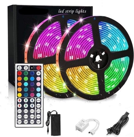 8720256879954 - Wick Waterproof LED Light Strip 10 Meter - 16-Farben-Lichtleiste - dimmbar - inklusive 44-Tasten-Fernbedienung