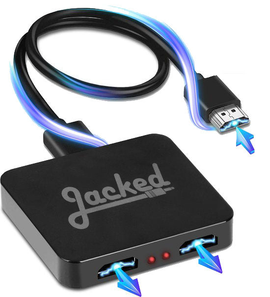 8720256911371 - 2-Wege-HDMI-Splitter mit Buchse 1 Eingang 2 Ausgänge oder 2 Eingänge 1 Ausgang - HDMI-Umschalter 4K
